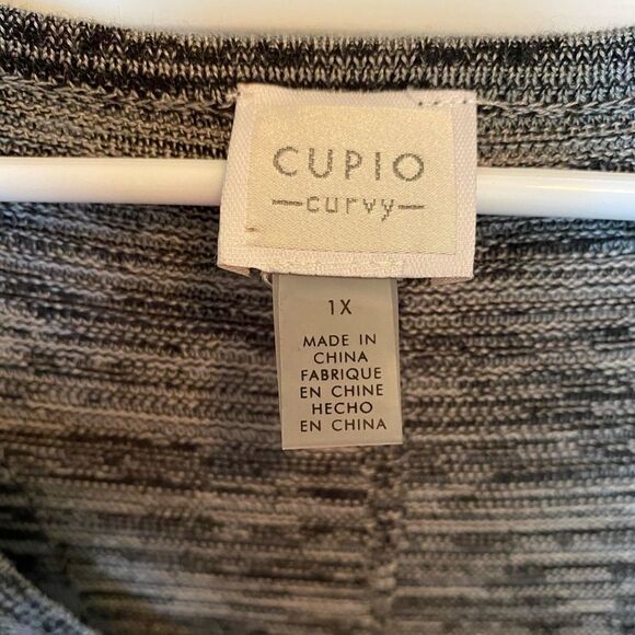 CUPIO‎ Curvy grey heather trapeze high low sweater - Picture 6 of 11